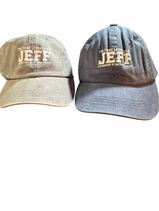 Other - NWT "I'm That Legendary JEFF" Washed Cotton Baseball Cap - Choose Your Color